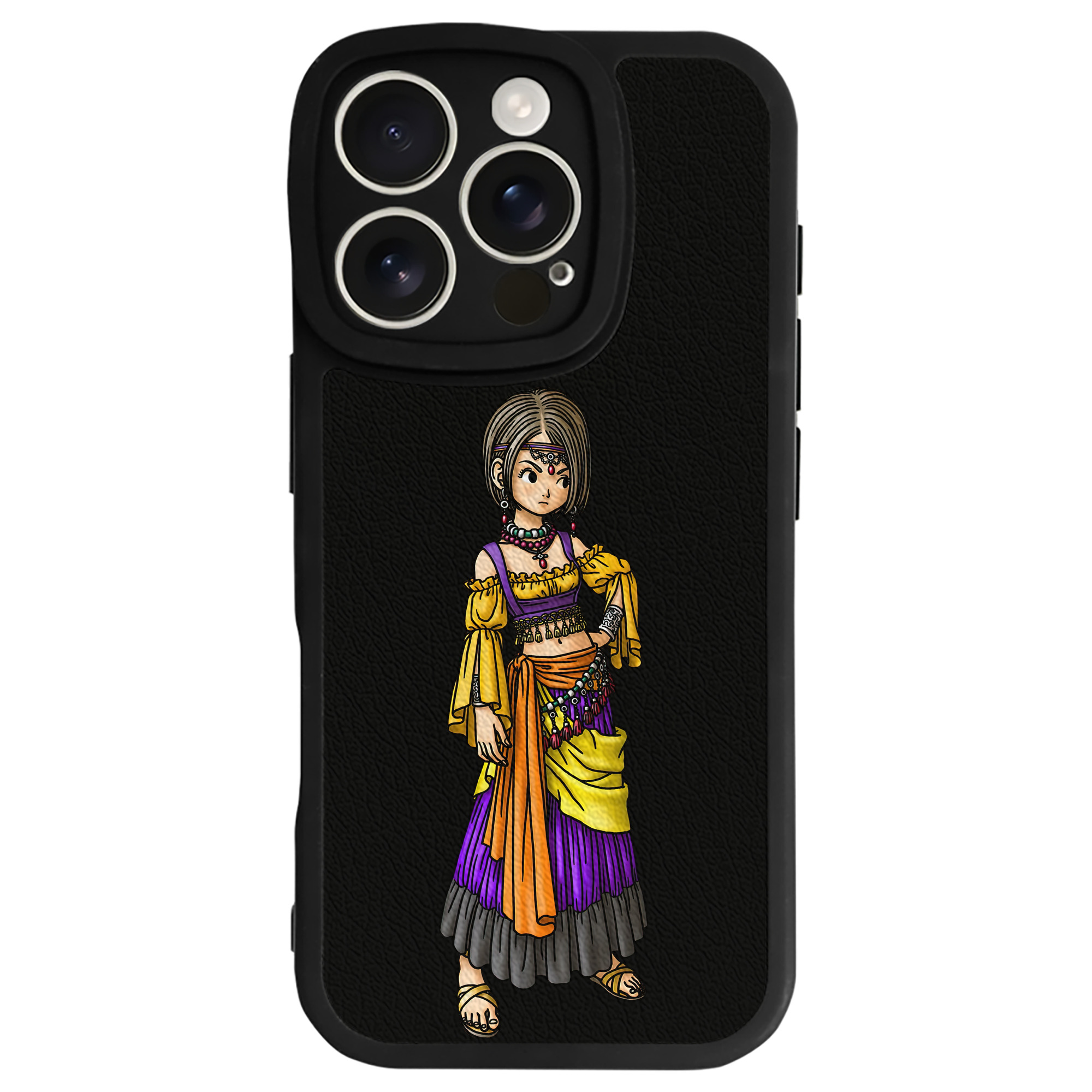 （画像用） ドラゴンクエスト Doragon Kuesuto Dragon Quest 【iPhone 16シリーズ対応】シリコンスマホケース（レザー調） 材質：シリコン
